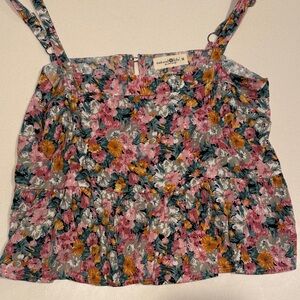 NATURAL LIFE Floral Camisole in Pink, Orange, and Green